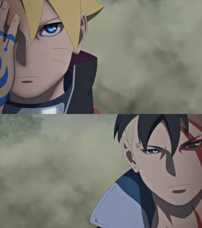Persahabatan Boruto dan Kawaki Gambar Boruto dan Kawaki bersama