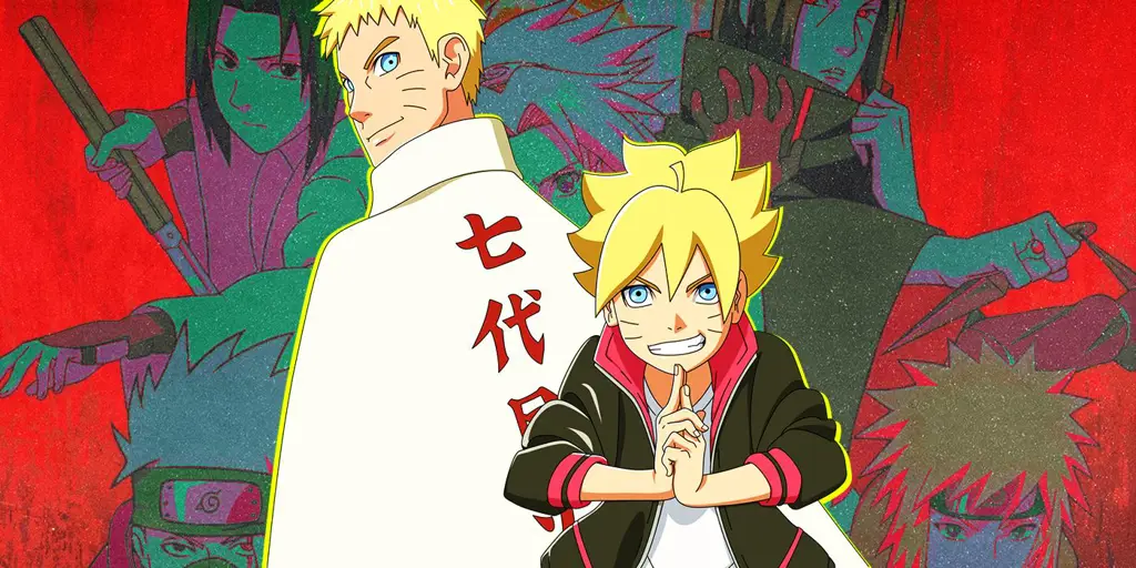 Boruto dan Naruto Gambar Boruto dan Naruto bersama-sama