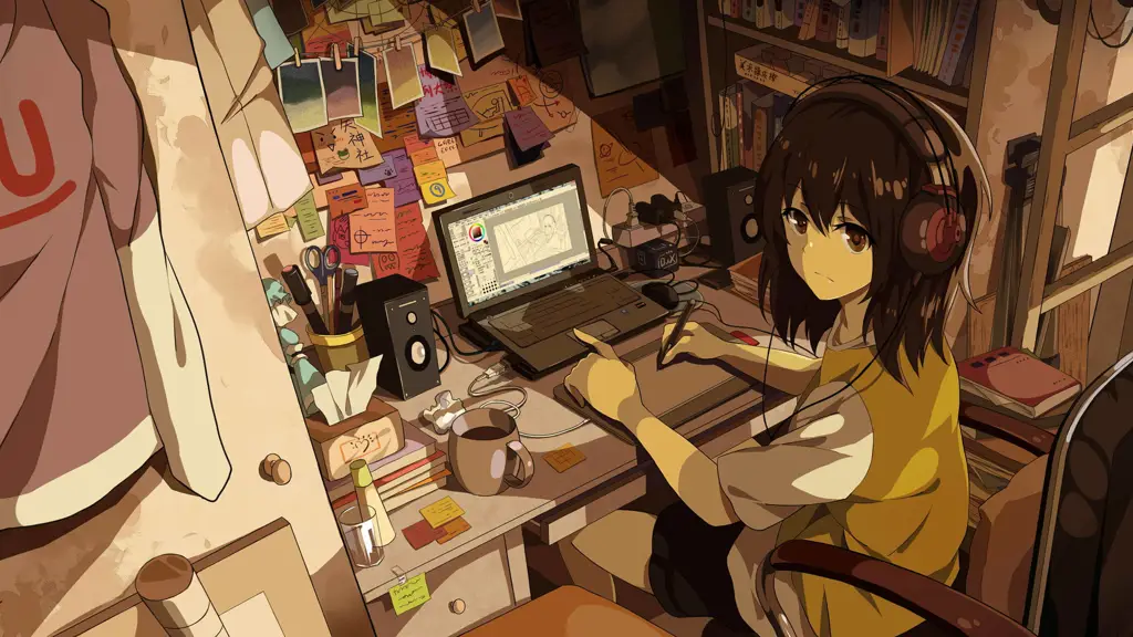 Suasana nyaman untuk menonton anime di laptop Menonton anime di laptop dengan nyaman