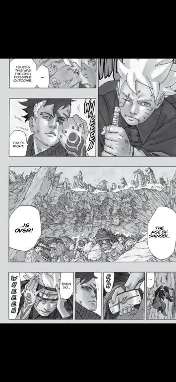 Pertarungan Epik Boruto dan Kawaki Adegan pertarungan Boruto dan Kawaki