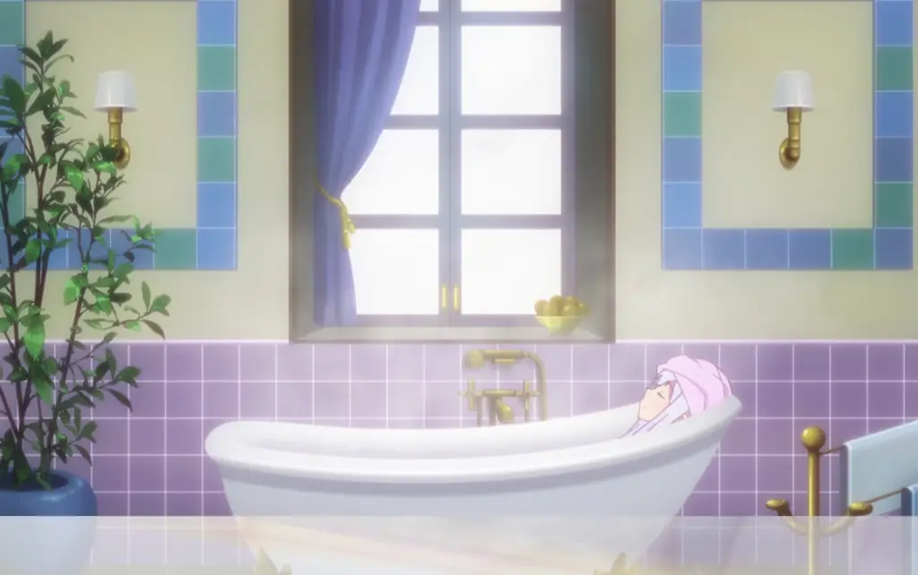 Adegan Mandi yang Menggoda Gambar adegan mandi ecchi anime dengan karakter perempuan