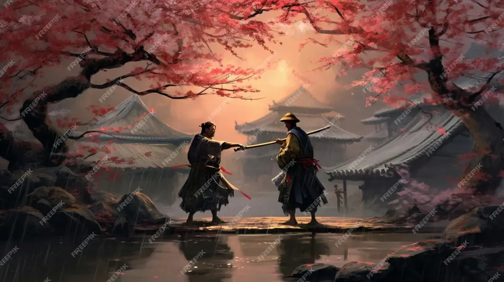 Pertarungan memukau antara Kenshin dan lawannya Adegan pertarungan pedang yang epik dalam anime Samurai X