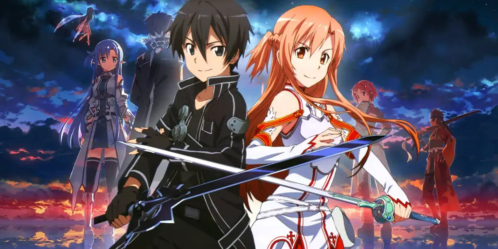 Jelajahi dunia virtual yang luas dalam SAO Gambar peta dunia Sword Art Online