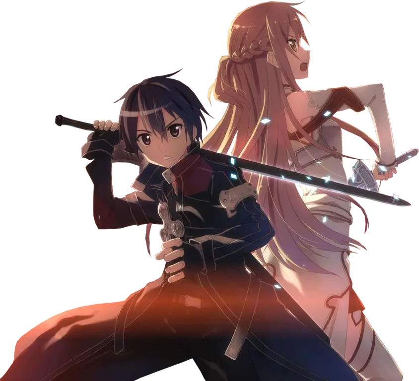 Pasangan utama SAO Kirito dan Asuna dalam film Sword Art Online