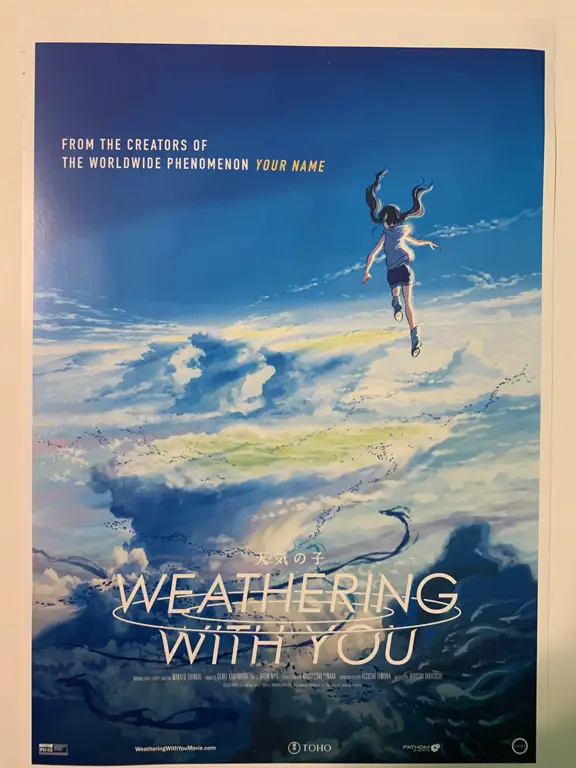 Poster Resmi Weathering With You Poster film Weathering With You