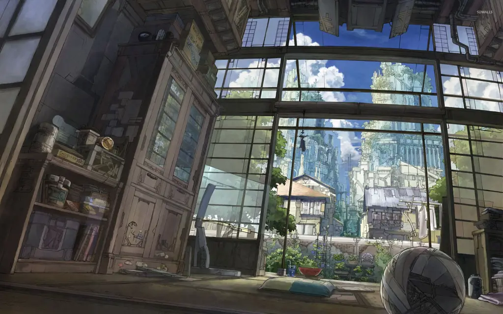 Suasana kamar hotel yang terinspirasi anime Jepang Kamar hotel dengan tema anime Jepang