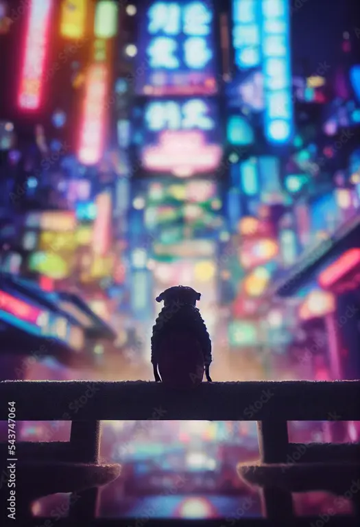 Suasana Kota Tokyo dalam Anime Nana Gambar suasana kota Tokyo di malam hari bergaya anime