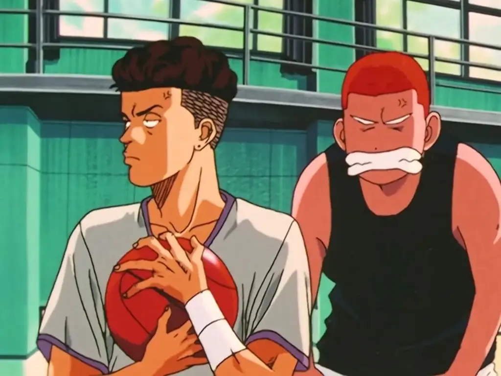 Persahabatan Sakuragi dan Miyagi dalam Slam Dunk Gambar Hanamichi Sakuragi dan Ryota Miyagi