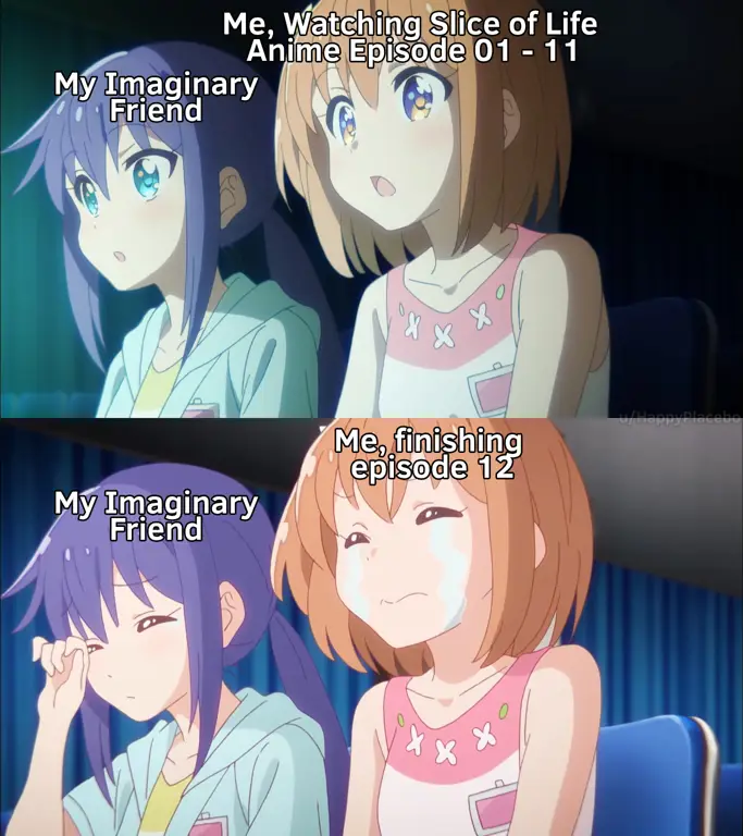 Bersama teman, keseruan menonton anime semakin bertambah Menonton anime bersama teman-teman