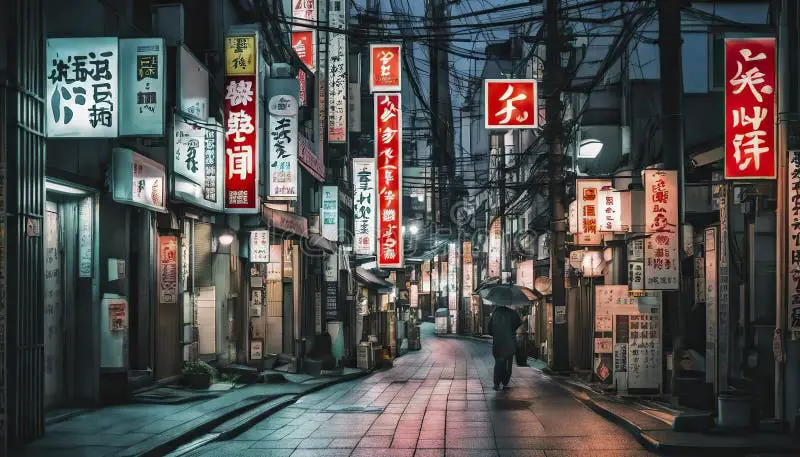 Latar Kota Tokyo yang Menawan Gambar latar kota Tokyo di malam hari