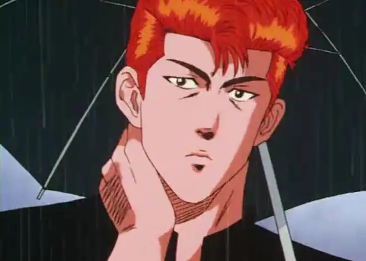 Semangat tak terkalahkan Hanamichi Sakuragi Gambar Hanamichi Sakuragi sedang bermain basket
