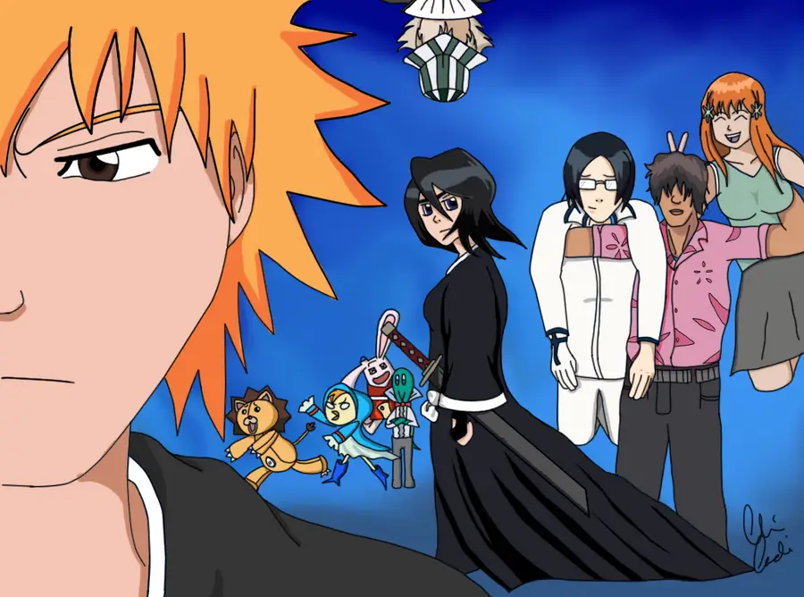 Persahabatan dan kerja sama tim dalam Bleach Para karakter Bleach berkumpul