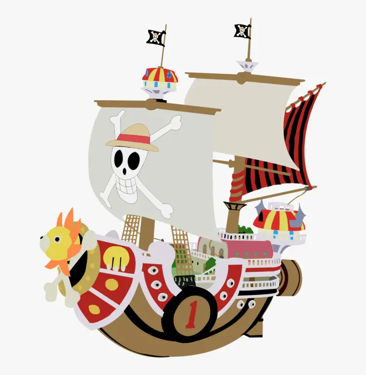 Kapal Thousand Sunny, kapal andalan kru Topi Jerami Gambar kapal Thousand Sunny