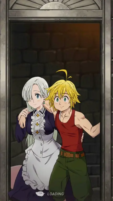 Pasangan Utama Nanatsu no Taizai Gambar Meliodas dan Elizabeth dari Nanatsu no Taizai