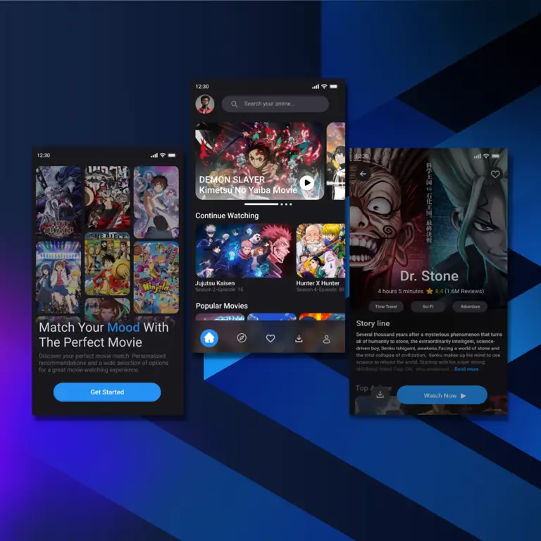 Antarmuka situs streaming anime yang nyaman Antarmuka situs streaming anime yang bersih dan mudah digunakan
