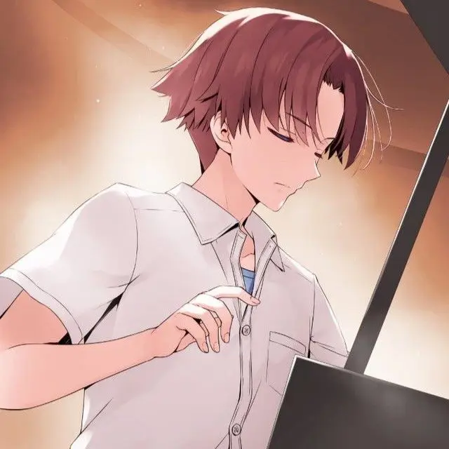 Menikmati Anime di Rumah Karakter anime menonton anime di laptop