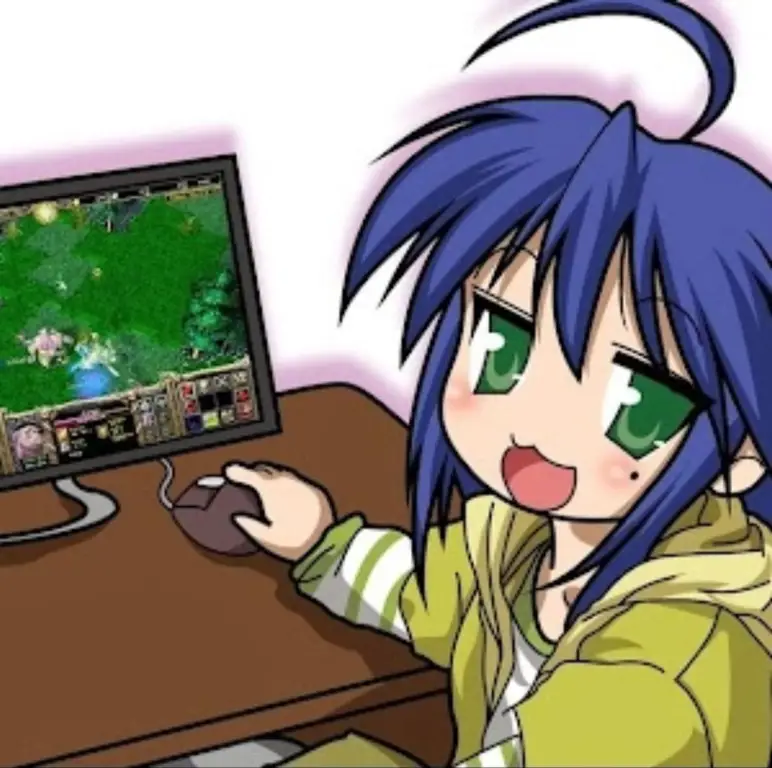Menonton Anime Secara Online Ilustrasi karakter anime menonton anime di laptop