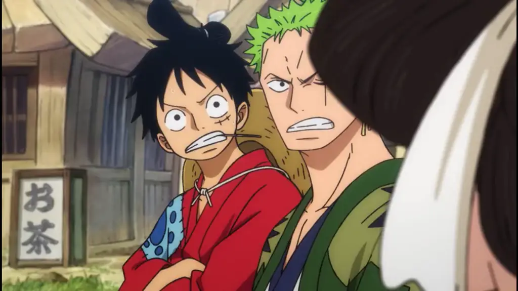 Menikmati One Piece Bersama Kru Topi Jerami Gambar Luffy dan kru Topi Jerami menonton anime bersama
