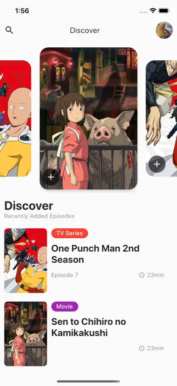 Contoh Antarmuka Aplikasi Anime Antarmuka aplikasi streaming anime