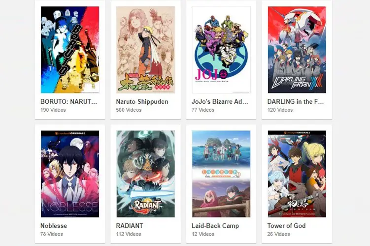 Situs Web Anime Terbaik Gambar berbagai situs web anime terbaik dengan antarmuka yang menarik