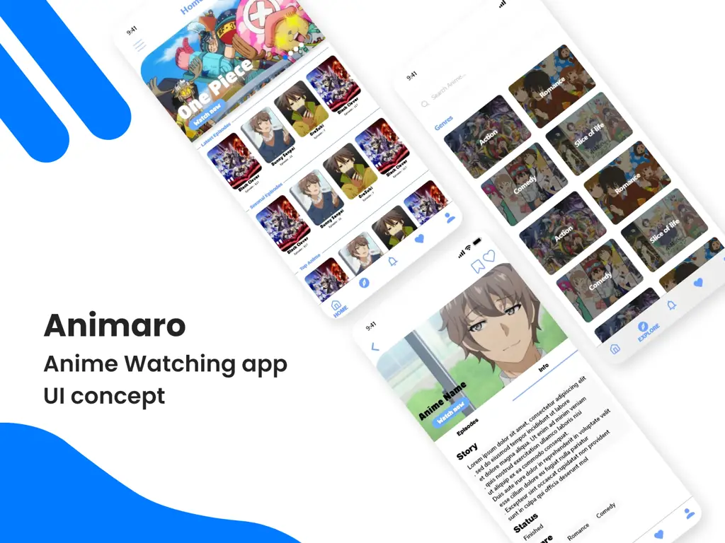 Antarmuka aplikasi streaming anime yang cepat dan mudah digunakan Antarmuka aplikasi streaming anime yang cepat