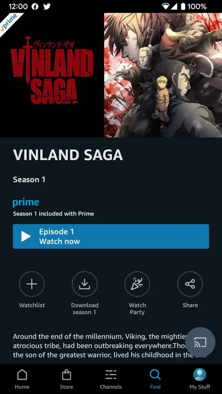 Menikmati anime di ponsel Gambar seseorang menonton anime di ponsel