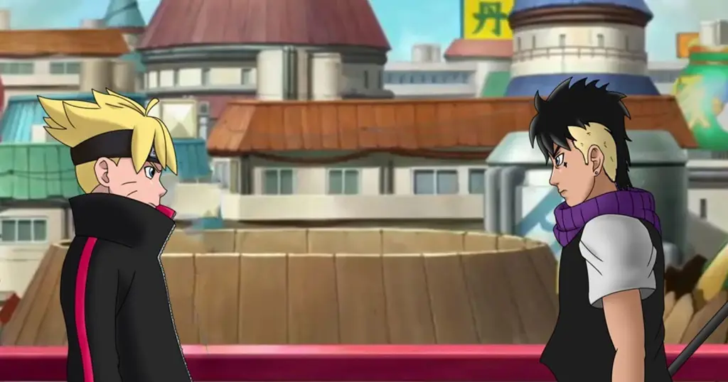 Menikmati Anime Boruto Bersama Teman Karakter Boruto menonton anime bersama