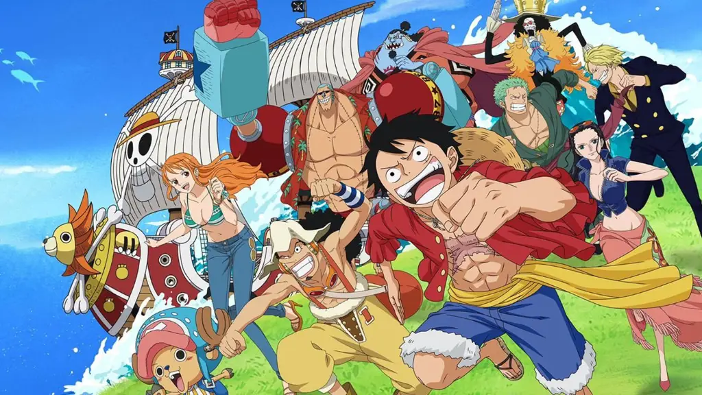 Temukan Aplikasi Terbaik untuk Menonton One Piece Gambar karakter One Piece sedang menonton anime