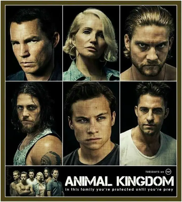 Poster serial Animal Kingdom yang menampilkan para pemain utamanya Poster serial Animal Kingdom