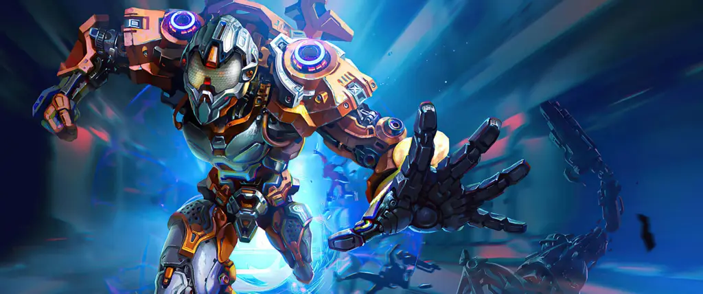 Adegan aksi pertarungan robot anime 3D yang spektakuler Gambar pertarungan mecha anime 3D
