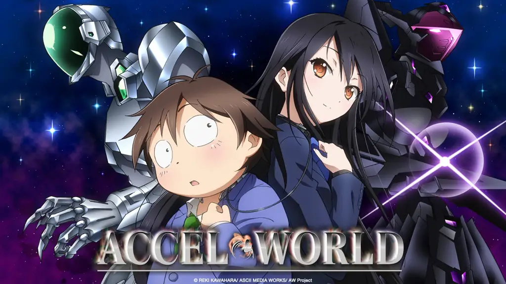 Haruyuki dan Kuroyukihime, dua karakter utama dalam Accel World Haruyuki dan Kuroyukihime dari Accel World