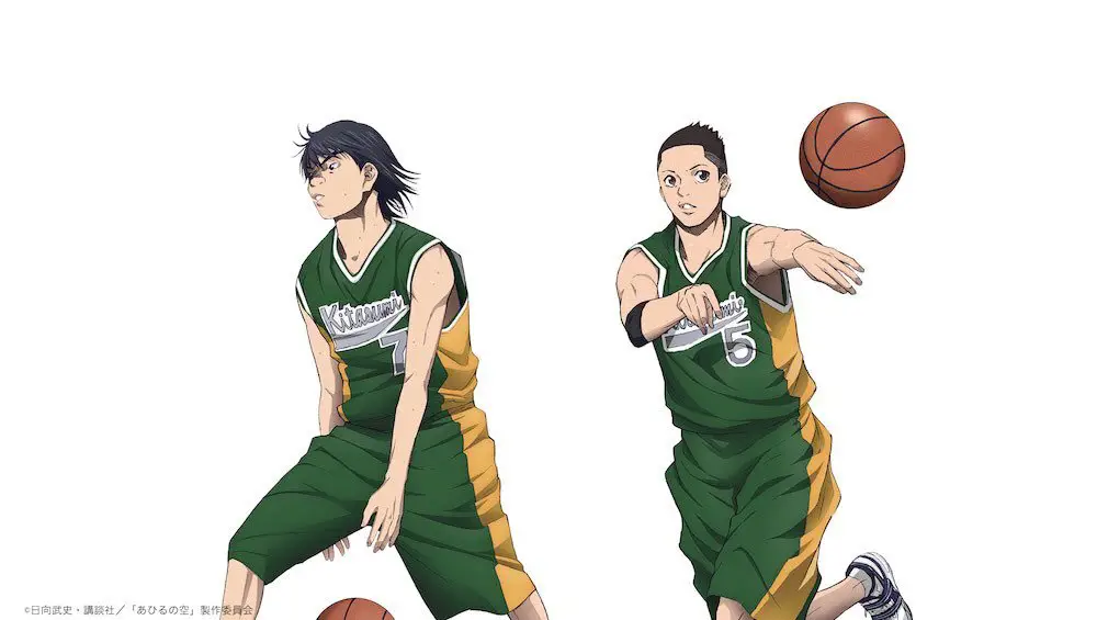 Pertandingan basket yang seru dan penuh semangat Adegan pertandingan basket yang menegangkan di Ahiru no Sora