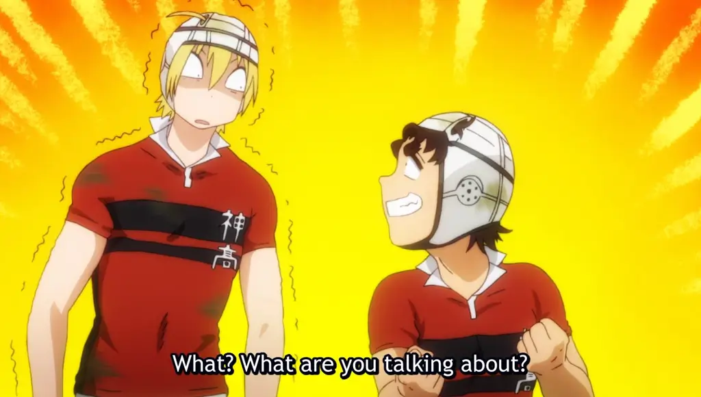 Pertandingan Rugby di All Out!! Season 2 Adegan pertandingan rugby yang menegangkan dari anime All Out!!