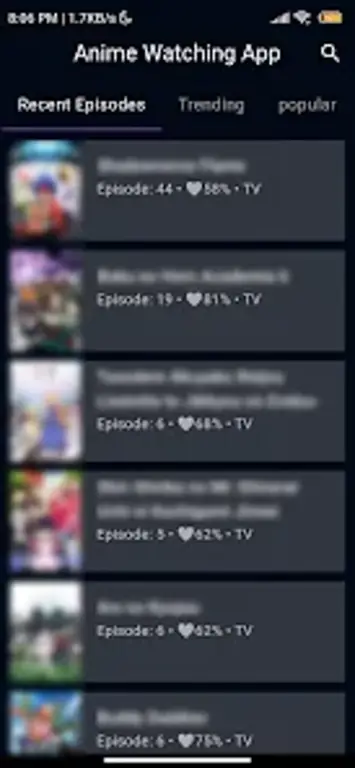 Menonton Anime di Ponsel Android Gambar seseorang yang sedang menonton anime di ponsel androidnya