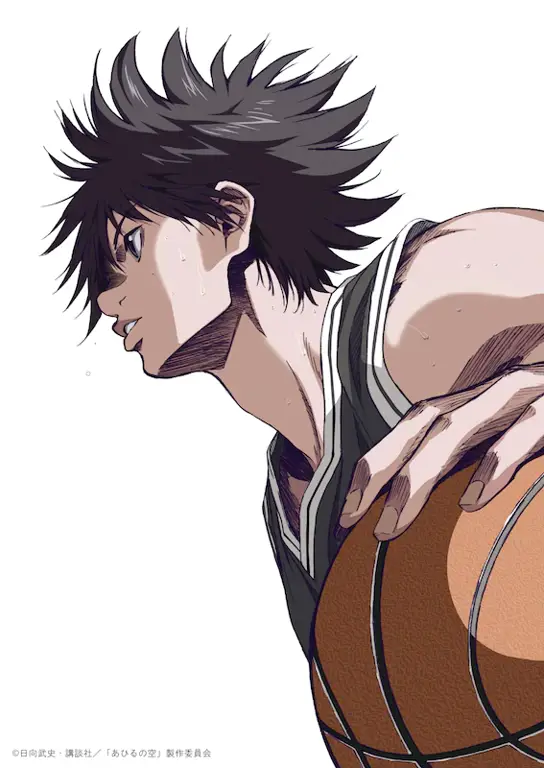 Adegan seru dari anime Ahiru no Sora Screenshot anime Ahiru no Sora yang menampilkan karakter utama Sora Kurumatani