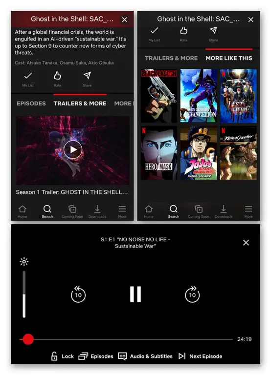 Menikmati Anime di Perangkat Mobile Gambar seseorang yang menonton anime di perangkat mobile