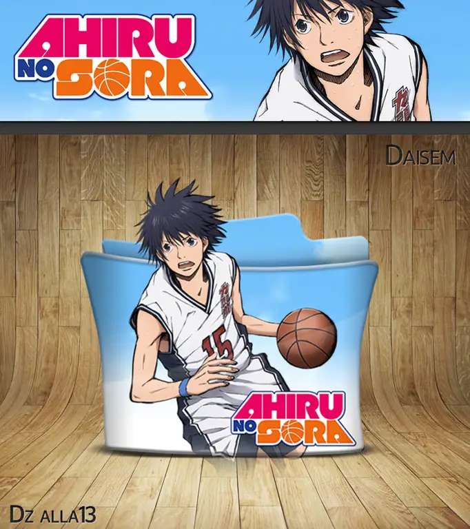 Poster Resmi Ahiru no Sora Poster promosi anime Ahiru no Sora