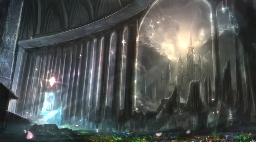 Keindahan alam dalam Ao no Sekai no Chuushin de Pemandangan indah dari anime Ao no Sekai no Chuushin de