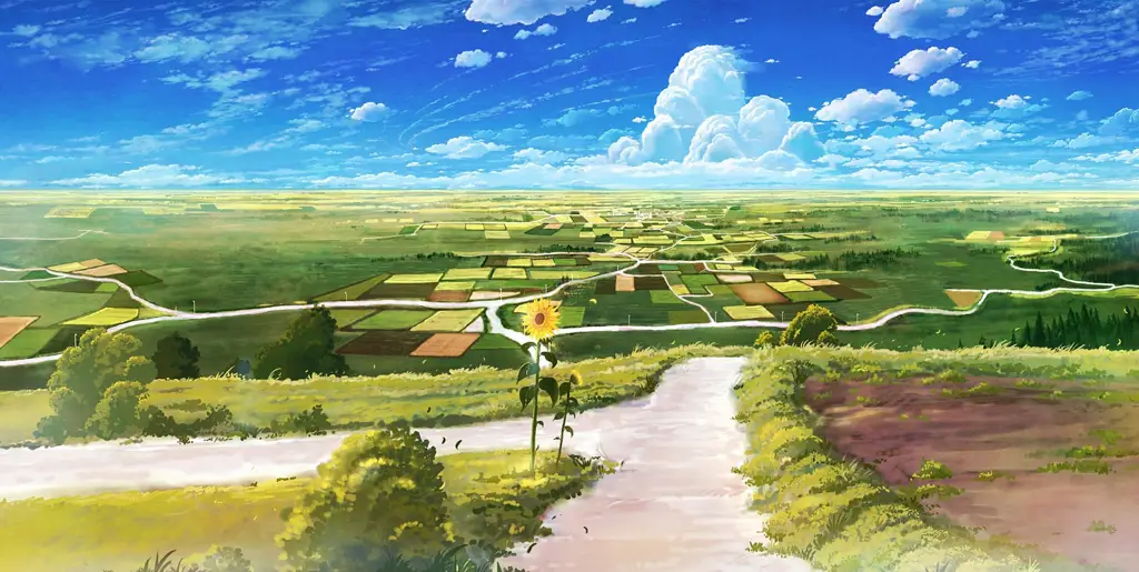 Pemandangan indah dalam anime Ao no Sekai no Chuushin de Gambar pemandangan dari anime Ao no Sekai no Chuushin de