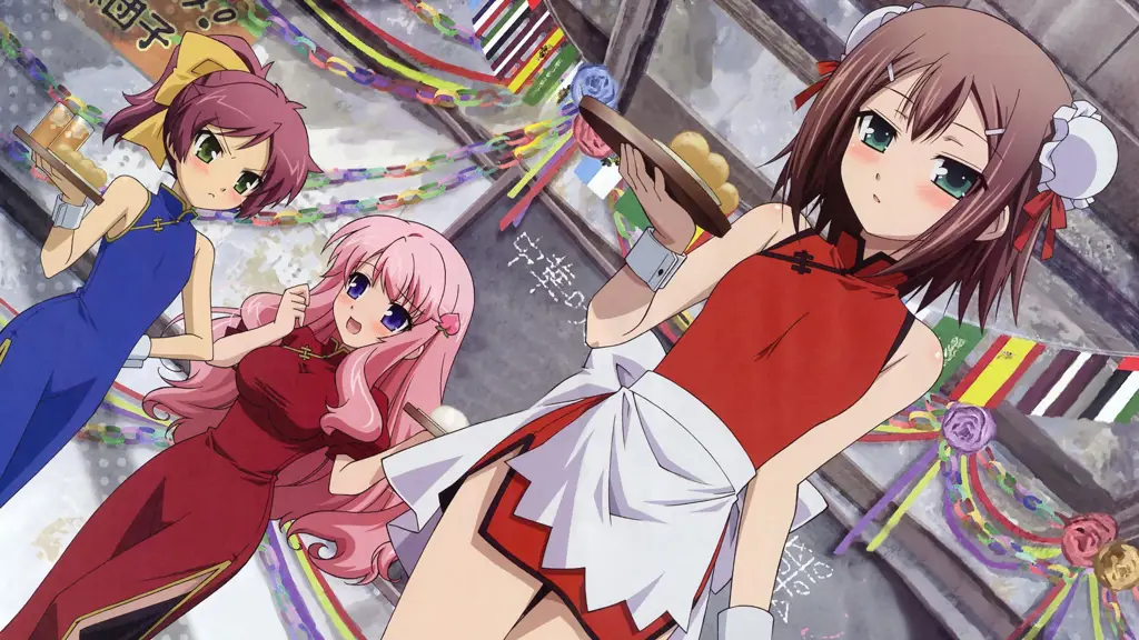 Suasana kelas yang unik di anime Baka to Test to Shoukanjuu Gambar suasana kelas di Baka to Test to Shoukanjuu