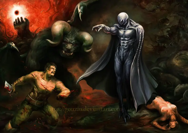 Adegan ikonik Eclipse dalam anime Berserk Gambar adegan Eclipse dari anime Berserk