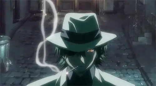 Adegan pertarungan yang menegangkan Gambar adegan pertarungan dalam anime Black Cat