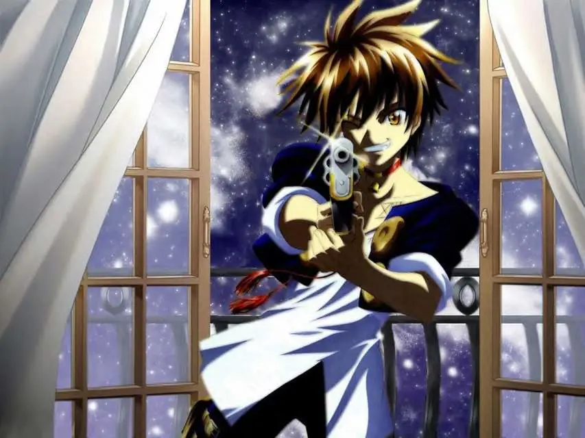 Adegan aksi menegangkan dari anime Black Cat Gambar adegan aksi anime Black Cat