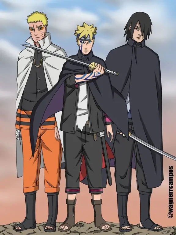 Pewarisan Warisan Ninja Naruto dan Boruto bersama-sama