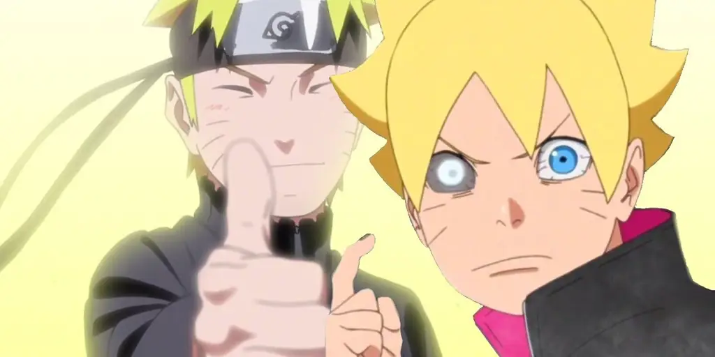 Momen kebersamaan Naruto dan Boruto Gambar Naruto dan Boruto sedang menonton bersama