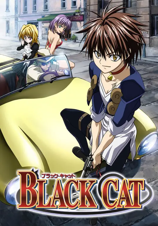 Potret Train, Sven, dan Eve Karakter-karakter utama dalam anime Black Cat
