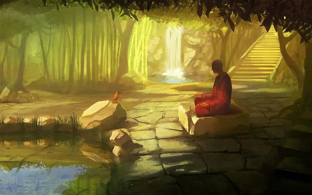 Momen Meditatif dalam Anime Adegan anime yang menggambarkan meditasi