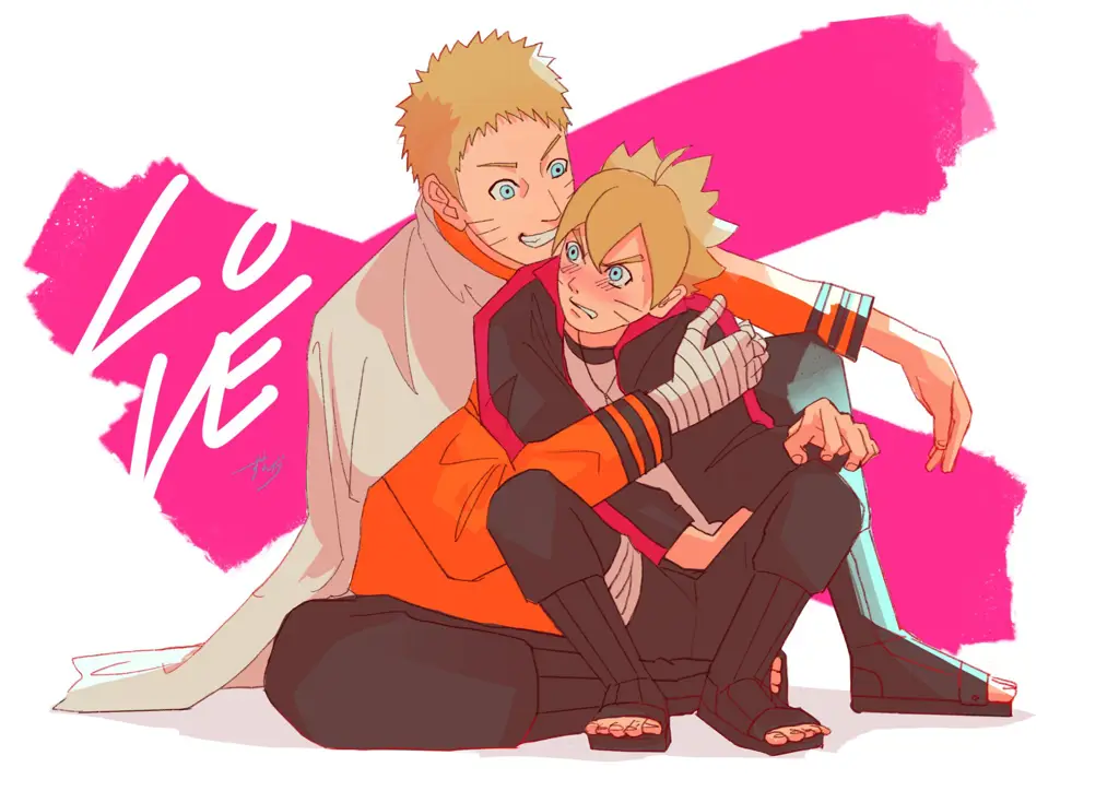 Boruto dan Naruto Gambar Boruto dan Naruto bersama