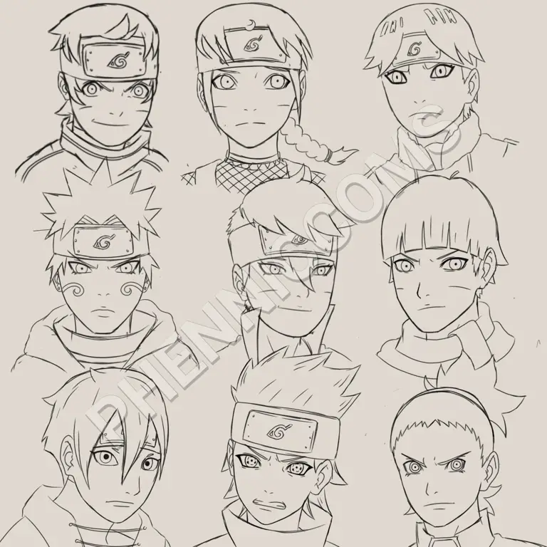 Ilustrasi keren karakter utama Boruto Desain karakter Boruto Uzumaki