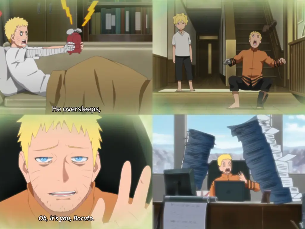 Hubungan Ayah dan Anak Boruto dan Naruto dalam episode pertama